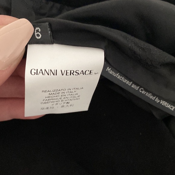 Gianni Versace genuine soft leather SUEDE embellished skinny pants - Picture 6 of 7